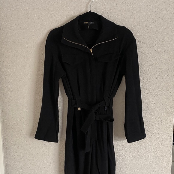 Maje Pants - Maje Black Long Sleeve Jumper with Zipper